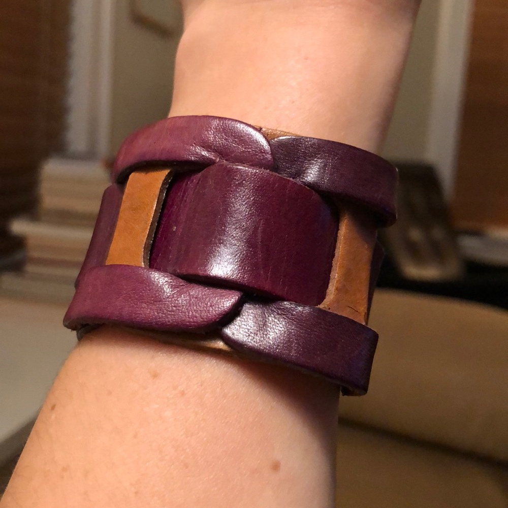 Leather woven bracelet